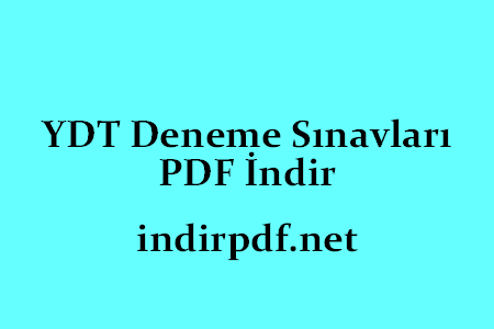 2020-2021 YDT (YABANCI DİL) İNGİLİZCE DENEME SINAVI TESTİ (MEB-ÖSYM) PDF İNDİR