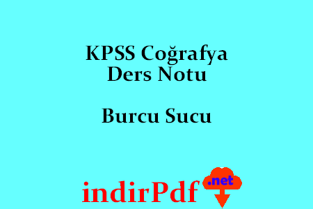 KPSS Coğrafya Ders Notu