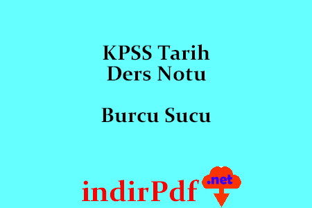 KPSS Tarih Ders Notu PDF İndir (Burcu Sucu)