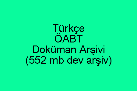 Türkçe ÖABT Doküman Arşivi