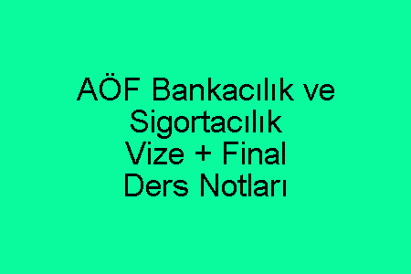 AÖF Bankacılık ve Sigortacılık