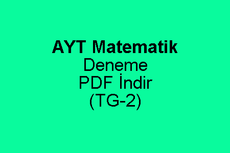 AYT Matematik Deneme