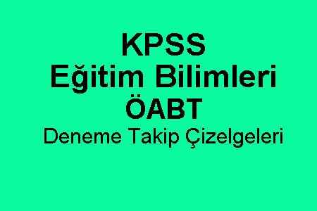 KPSS Deneme Takip Çizelgesi