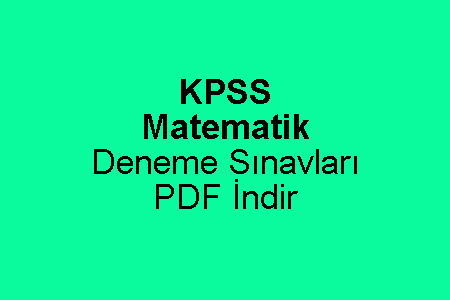 KPSS Matematik Deneme Sınavı