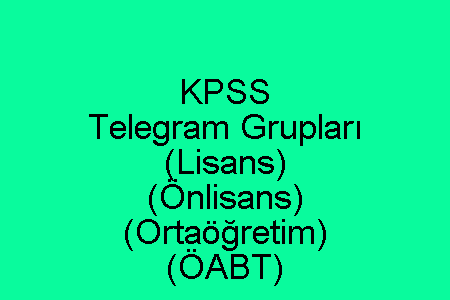 KPSS Telegram Grupları